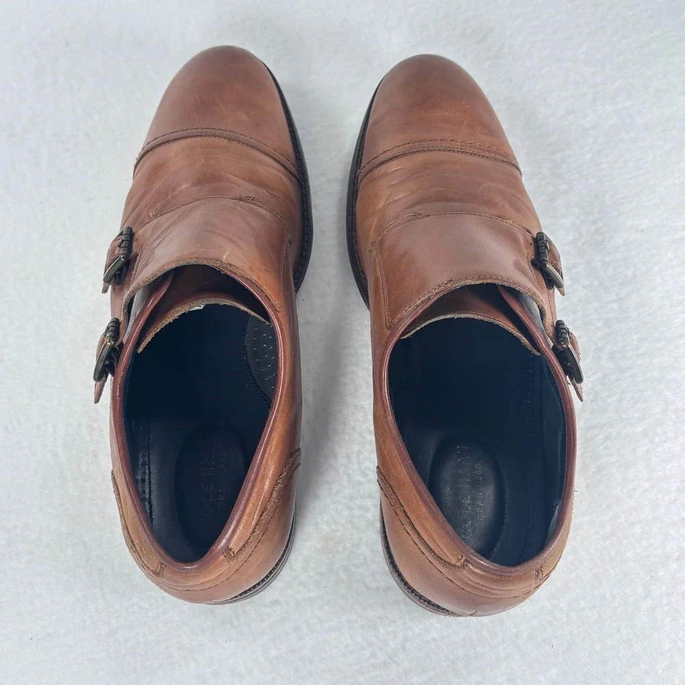 Cole Haan Monk Strap Dress Shoes Preppy Old Money Academia Leather 10.5 Heritage